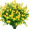 4pcs Artificial Flowers Outdoor Big Lotus Floral Greenery Shrubs Plants